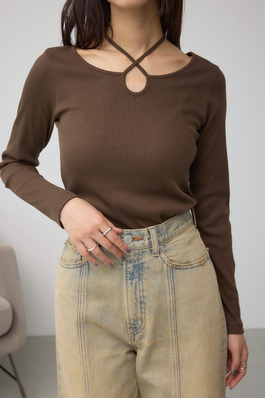 AZUL BY MOUSSY | チョーカータイトトップス (Tシャツ