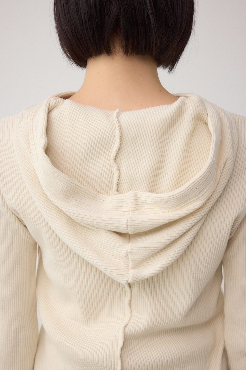 ダメージフーディーリブトップス IVOY FREE