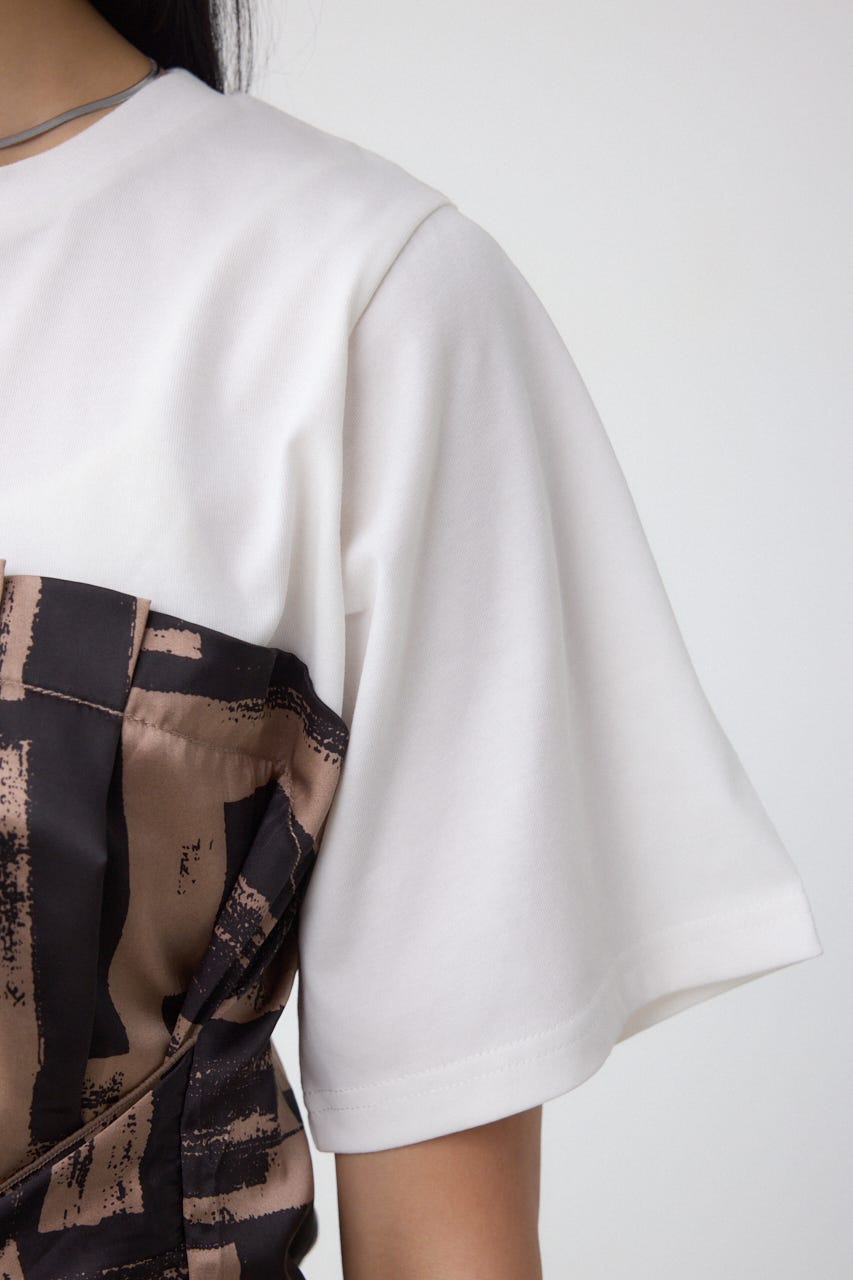 スカーフドッキングトップス BRN FREE