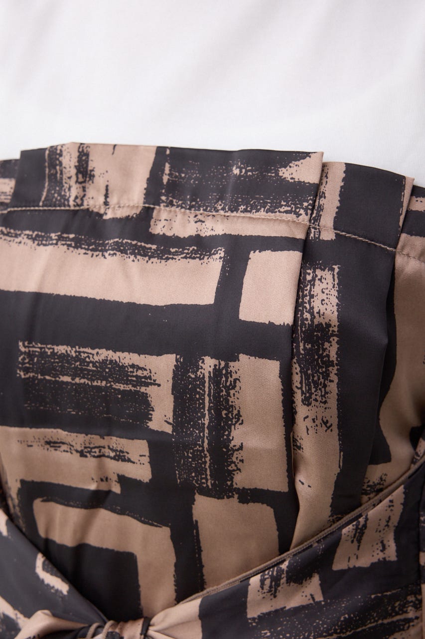 スカーフドッキングトップス BRN FREE