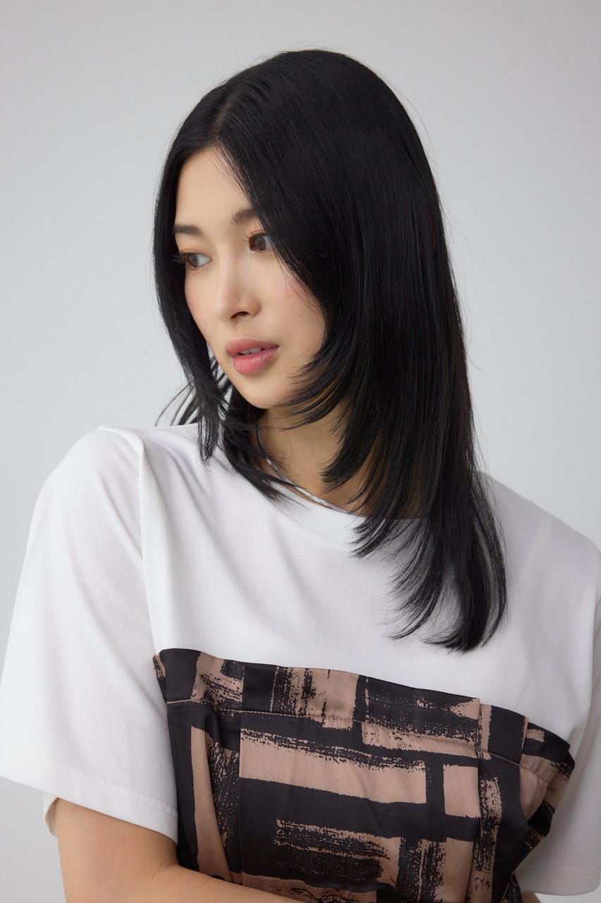 スカーフドッキングトップス BRN FREE