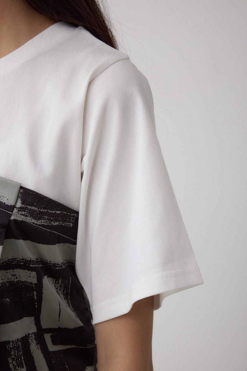 スカーフドッキングトップス GRY FREE