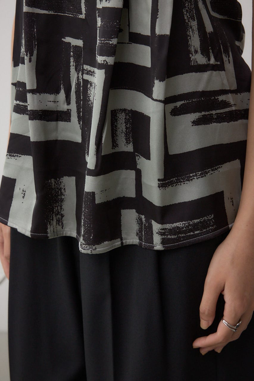 スカーフドッキングトップス GRY FREE