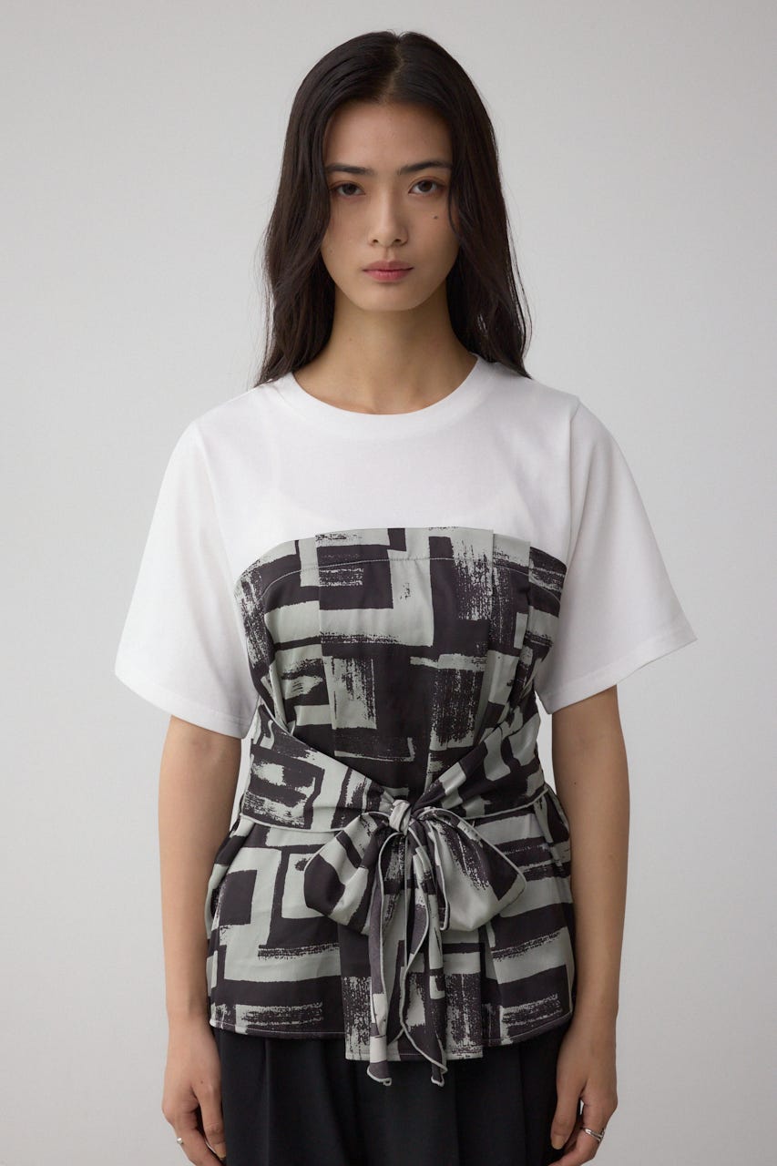 AZUL BY MOUSSY | スカーフドッキングトップス (Tシャツ