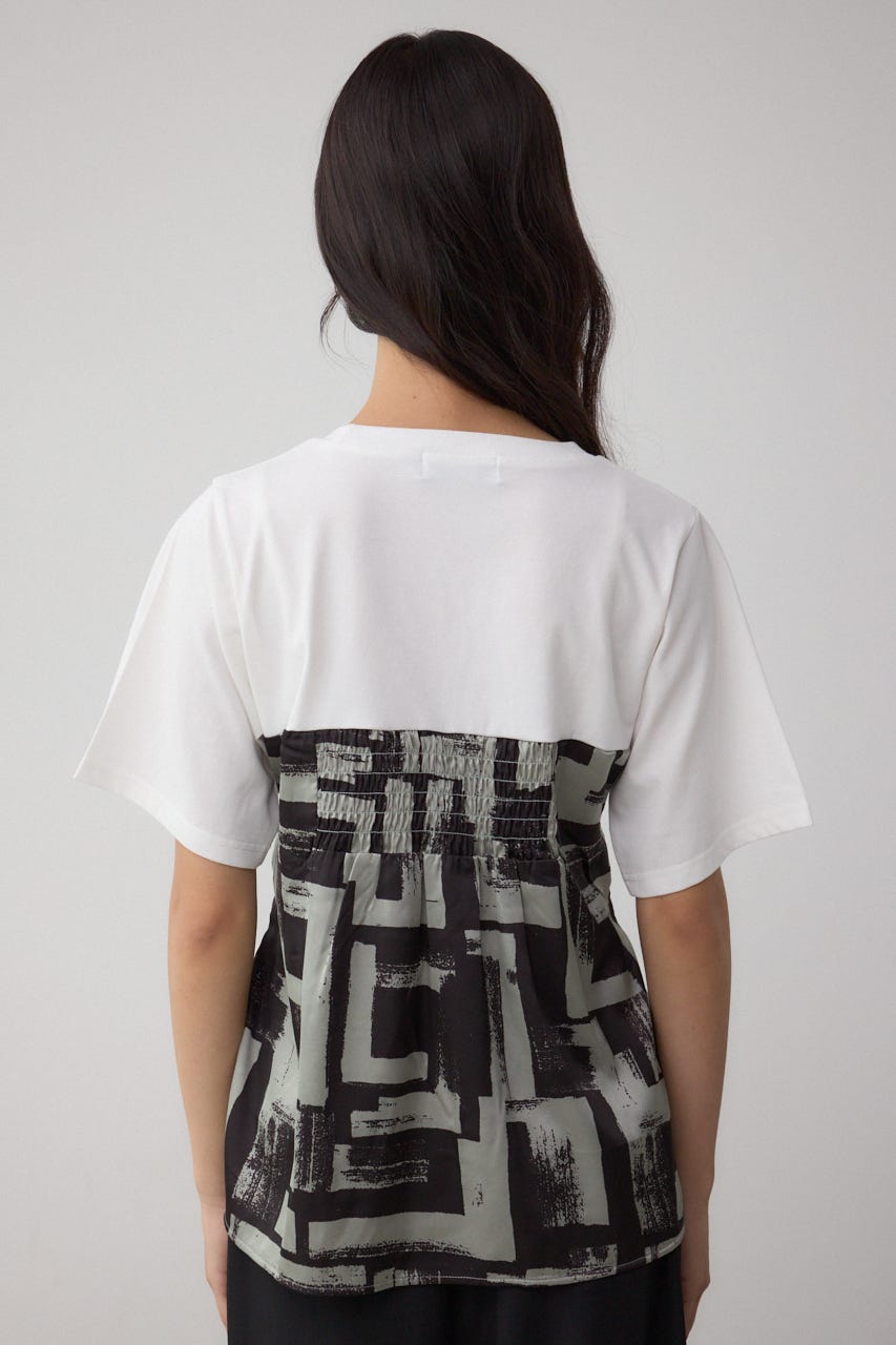 スカーフドッキングトップス GRY FREE