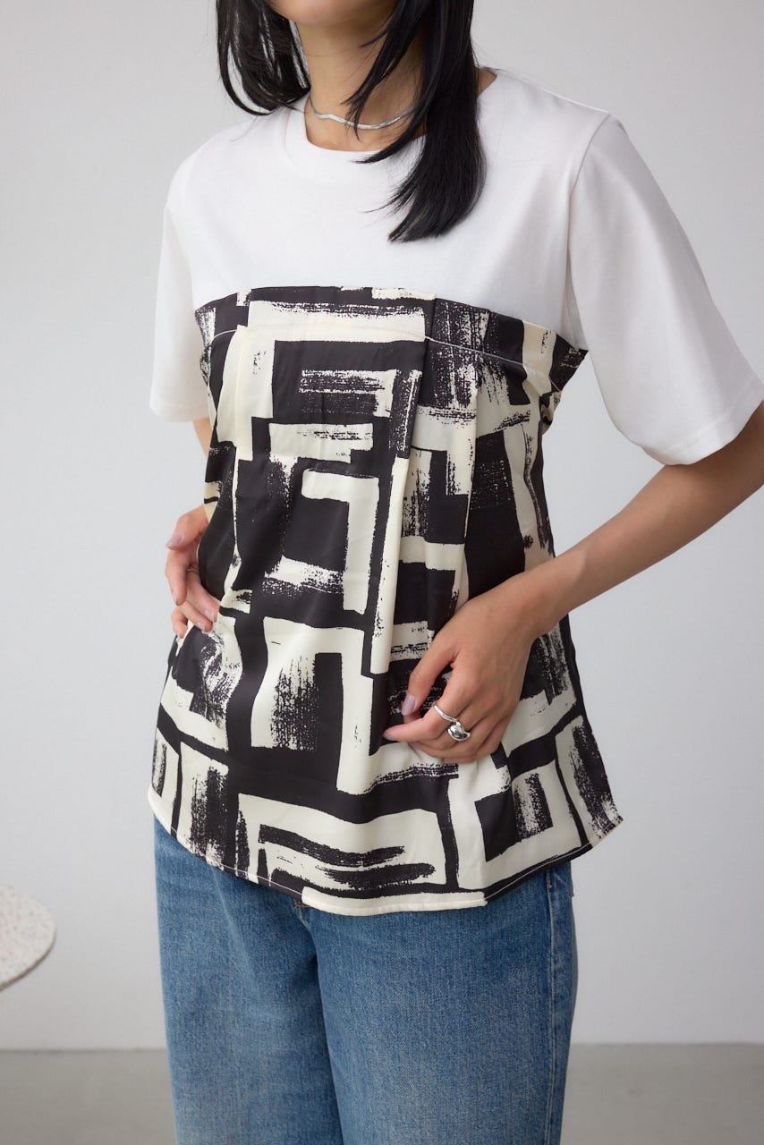 スカーフドッキングトップス WHT FREE