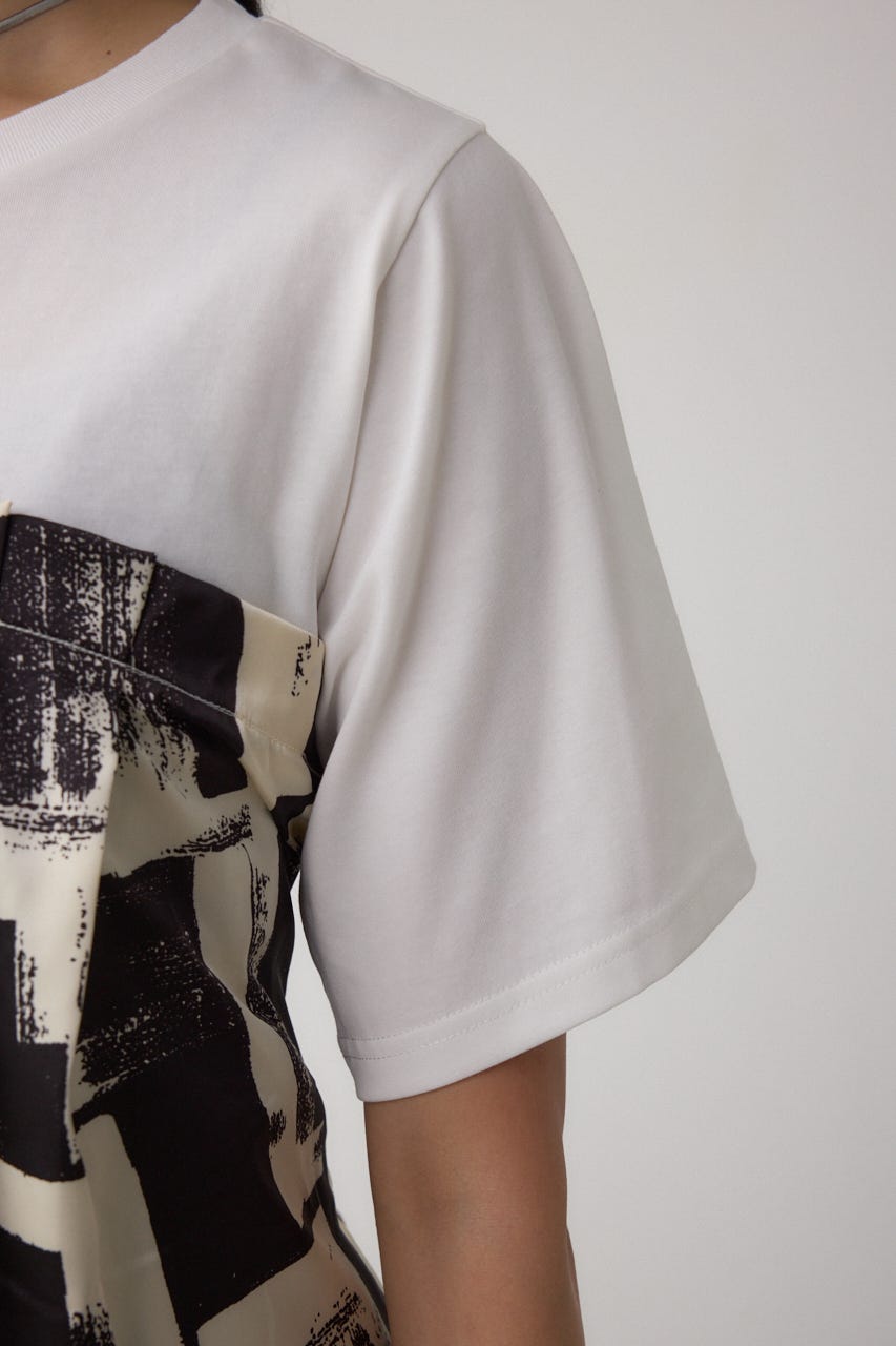 スカーフドッキングトップス WHT FREE