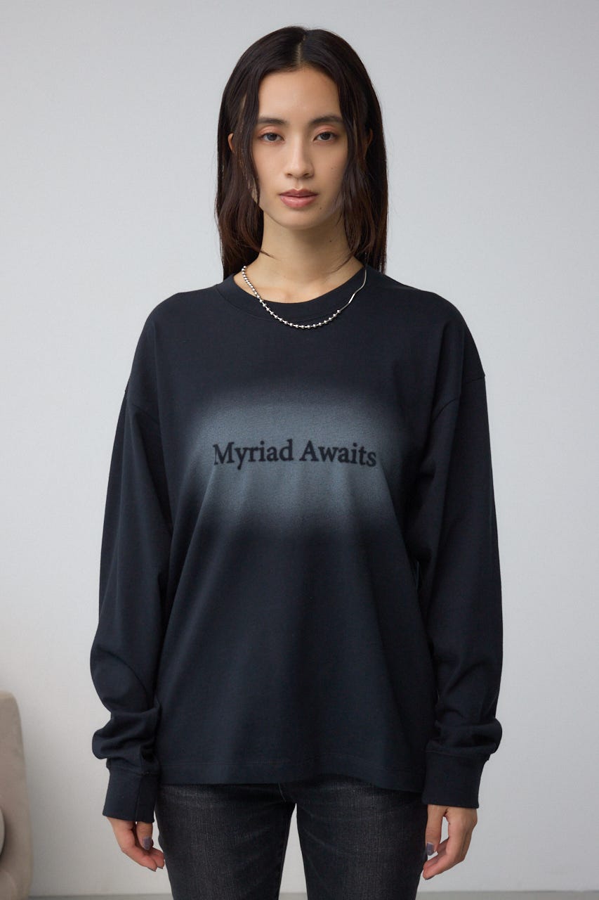 moussy - ぐでたん AZUL BY MOUSSY | グラデーションロゴルーズロングTシャツ (T