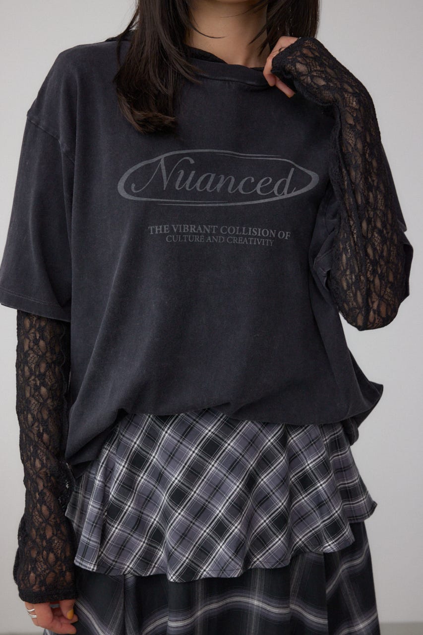 ヴィンテージ5分袖Tシャツ L/BLK FREE