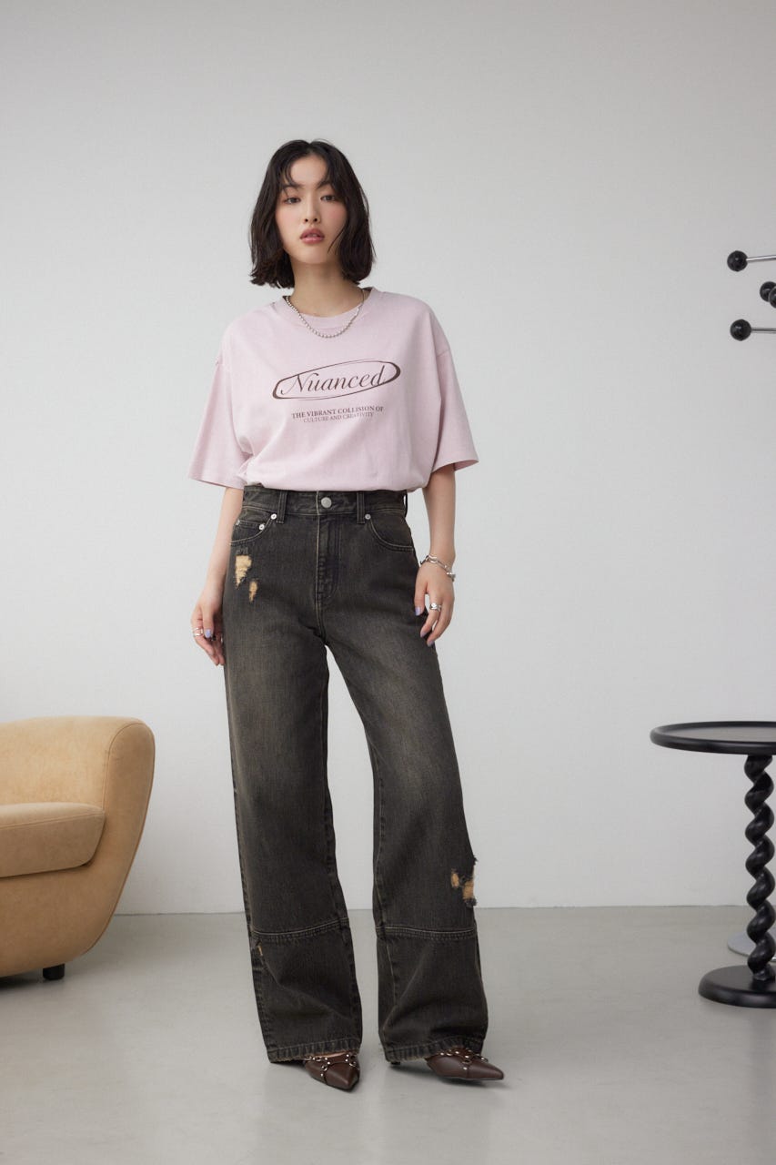 ヴィンテージ5分袖Tシャツ PNK FREE