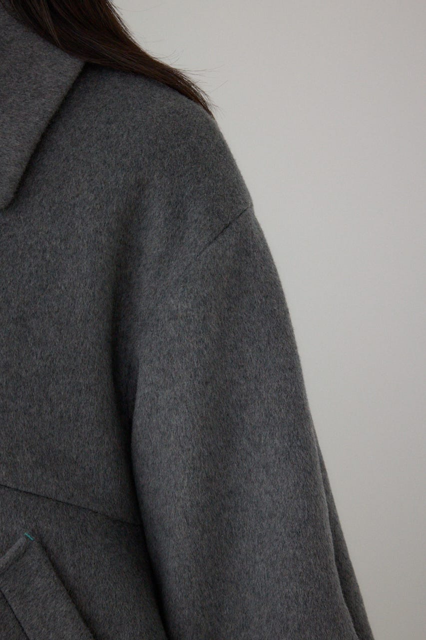 【PLUS】ボリュームスリーブペプラムコート T.GRY FREE