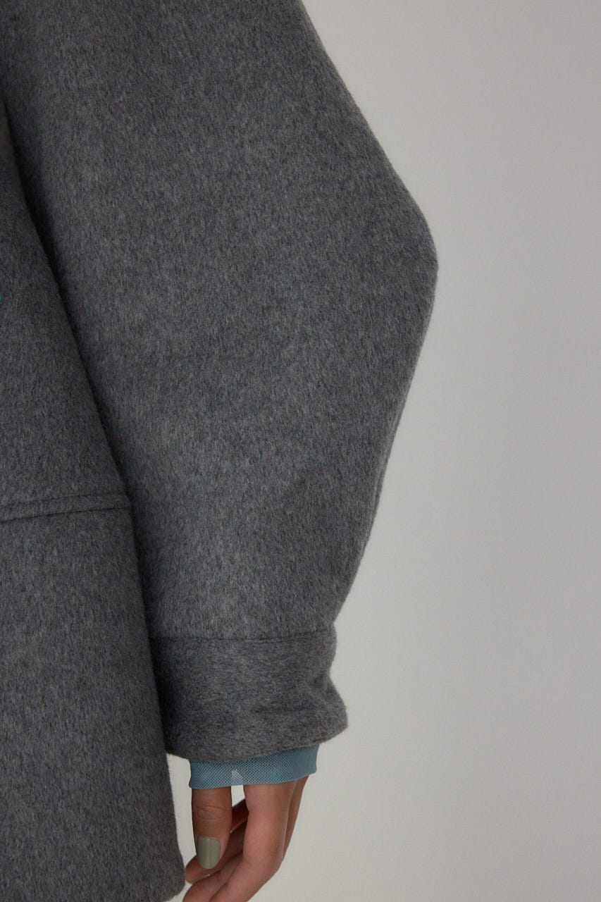 【PLUS】ボリュームスリーブペプラムコート T.GRY FREE