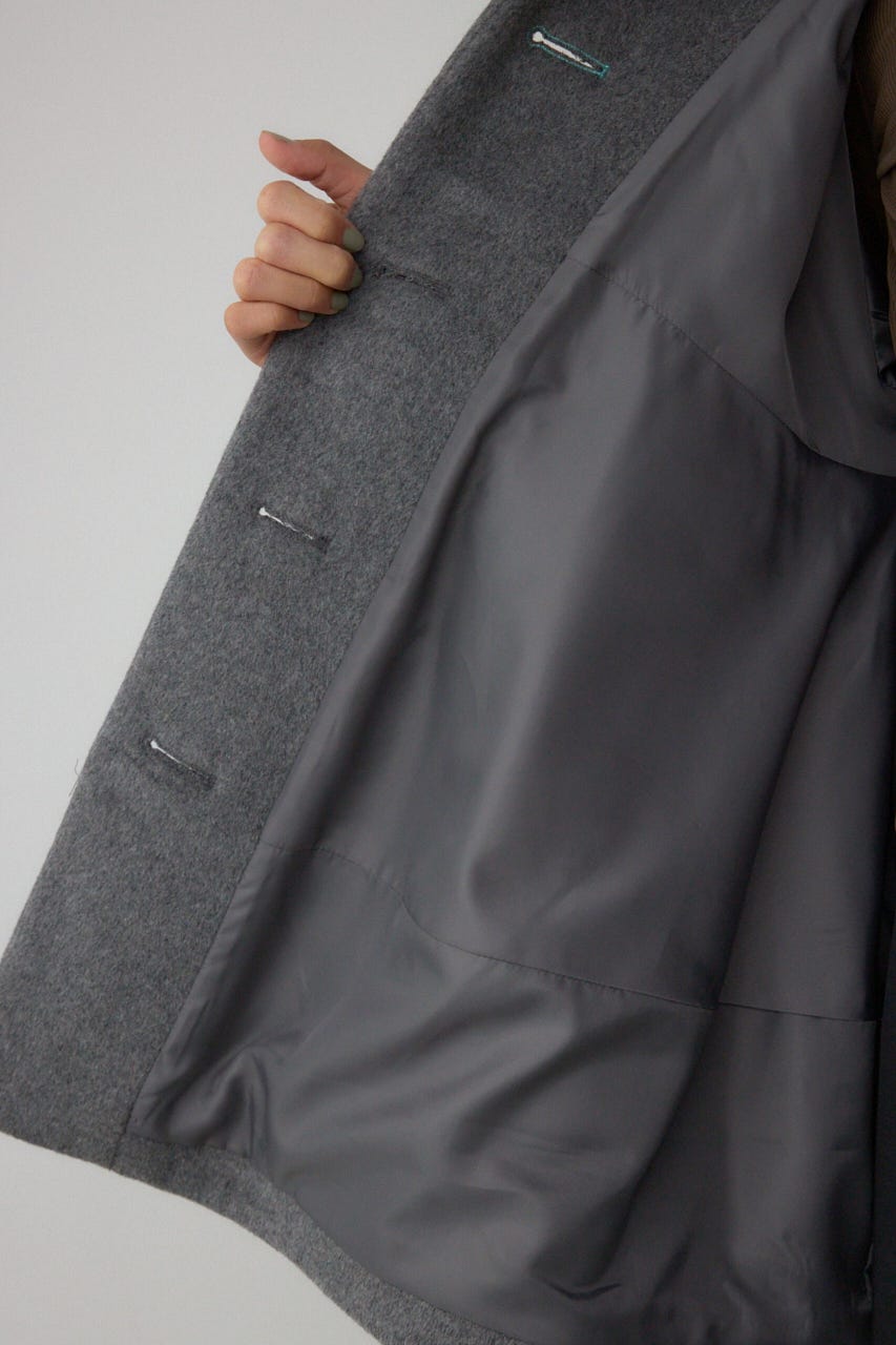 【PLUS】ボリュームスリーブペプラムコート T.GRY FREE