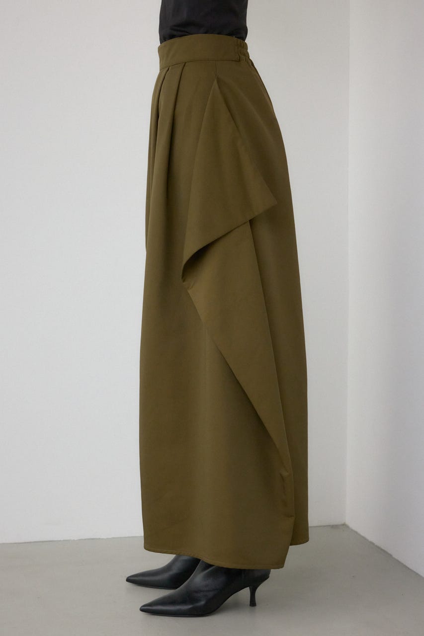 【PLUS】ドレープワイドパンツ KHA S