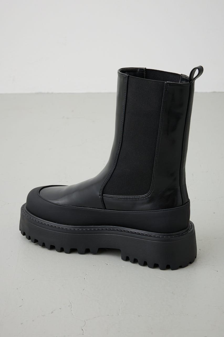 【PLUS】サイドゴアブーツ BLK M