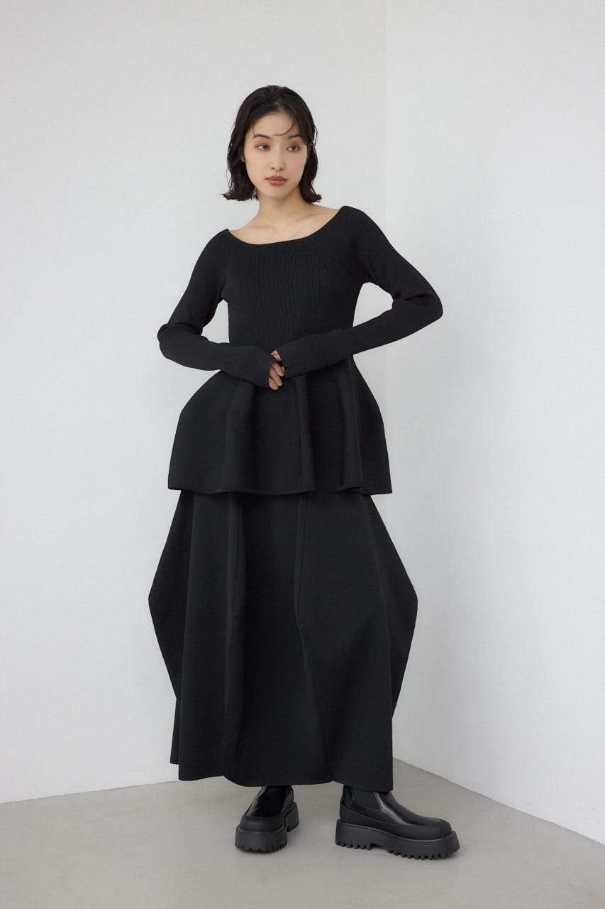 【PLUS】サイドゴアブーツ BLK M