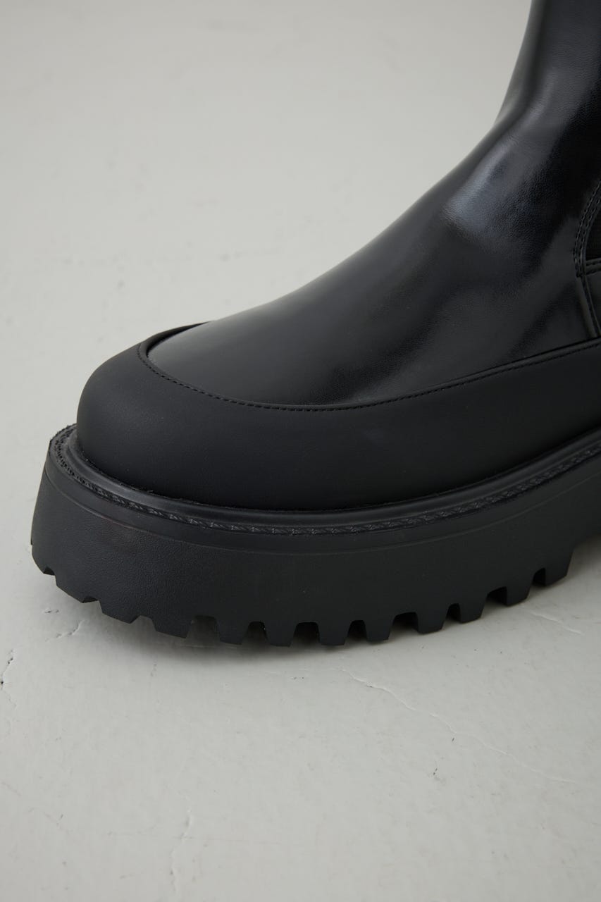 【PLUS】サイドゴアブーツ BLK M