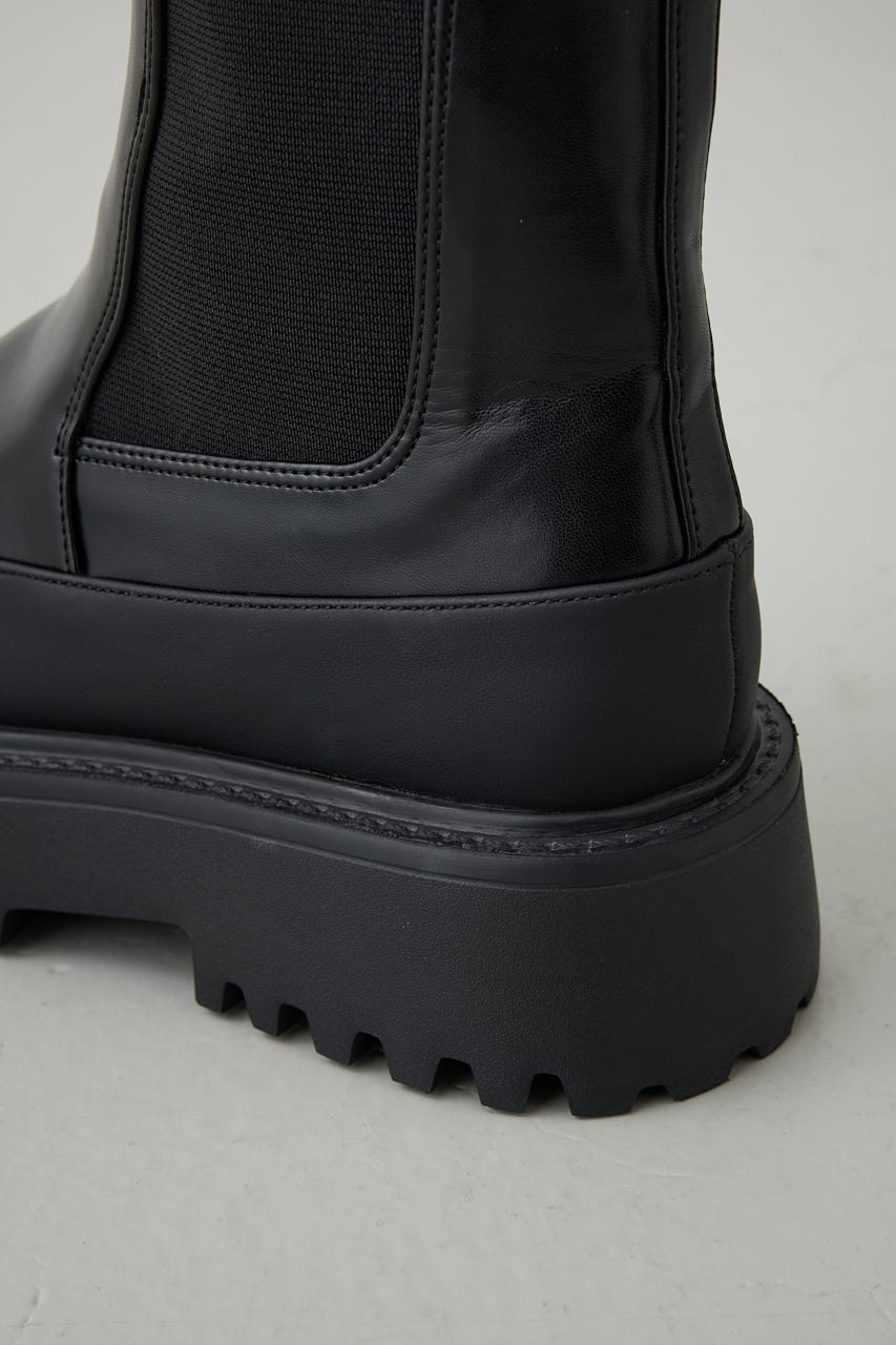 【PLUS】サイドゴアブーツ BLK M