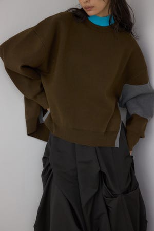 【PLUS】レイヤードライクブロッキングプルオーバー