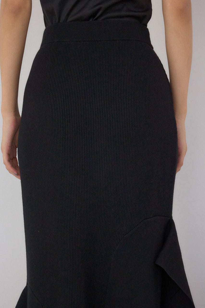 【PLUS】パネルマーメイドスカート BLK M