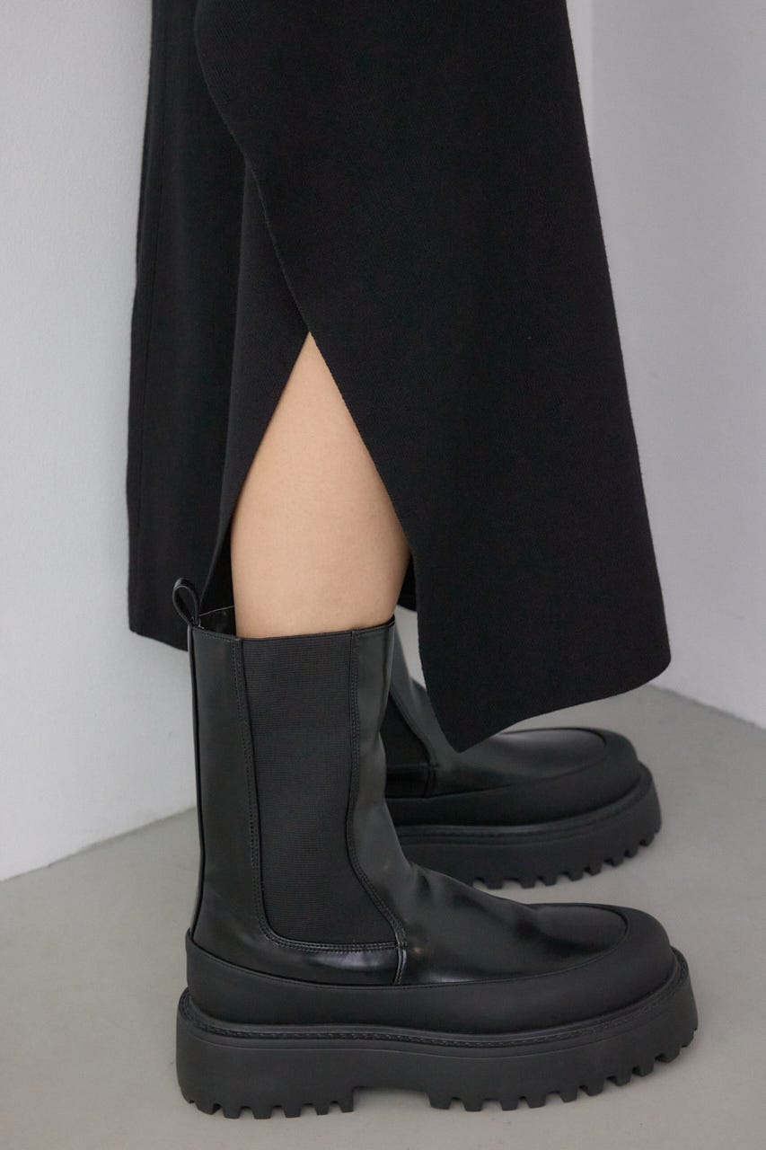 【PLUS】パネルマーメイドスカート BLK M