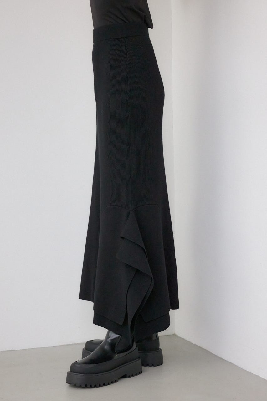 【PLUS】パネルマーメイドスカート BLK M