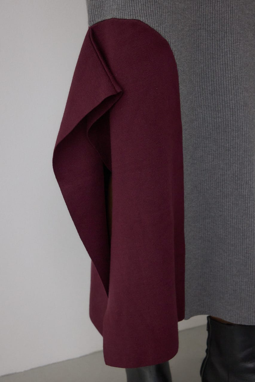 【PLUS】パネルマーメイドスカート 柄GRY S