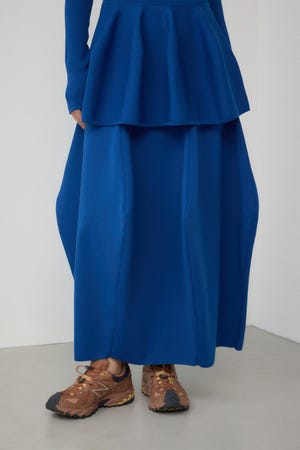 【PLUS】コクーンパターンニットスカート