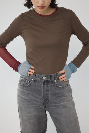 【PLUS】シアードッキングトップス