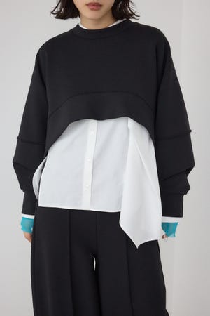 【PLUS】ダンボールフレアショートトップス