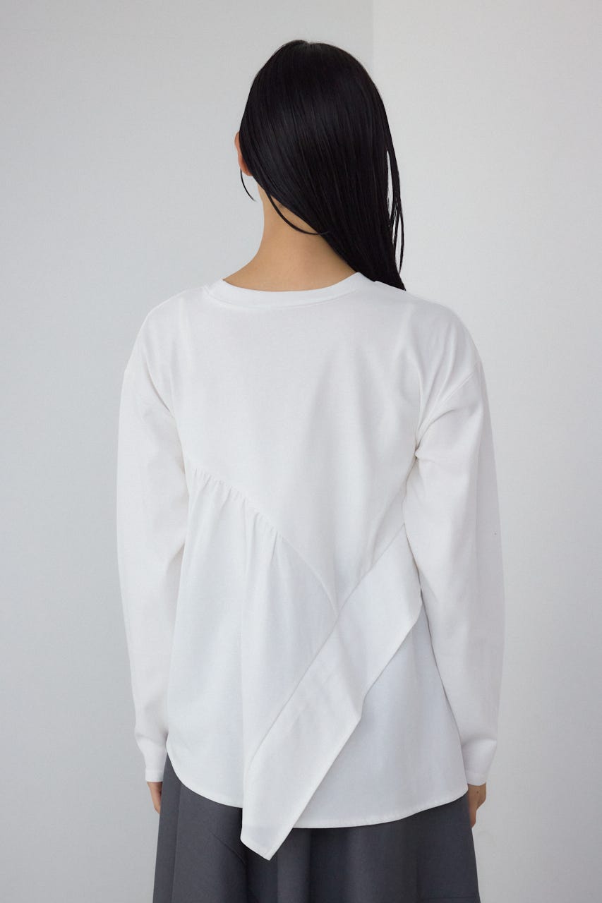 【PLUS】レイヤードクロップドプルオーバー BLK FREE