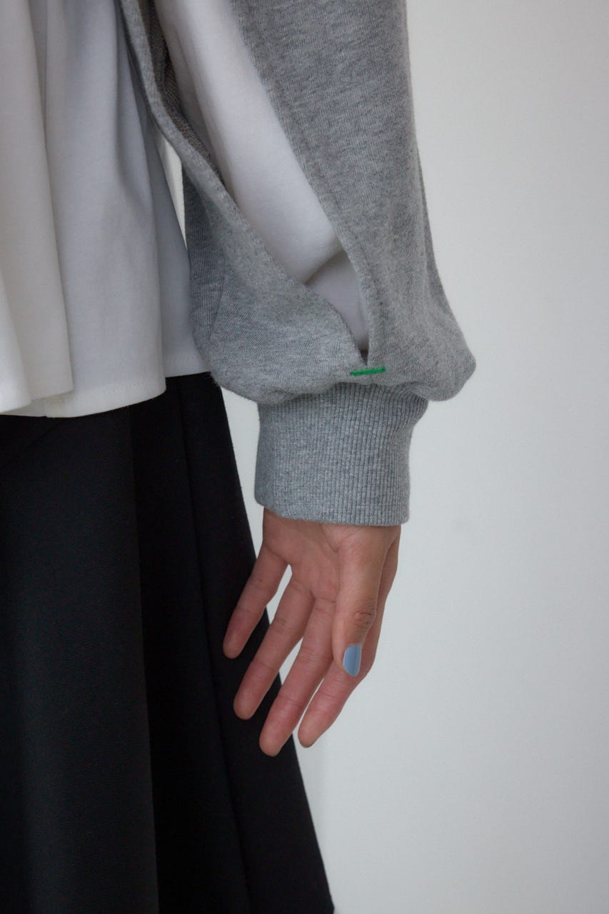 【PLUS】レイヤードクロップドプルオーバー T.GRY FREE