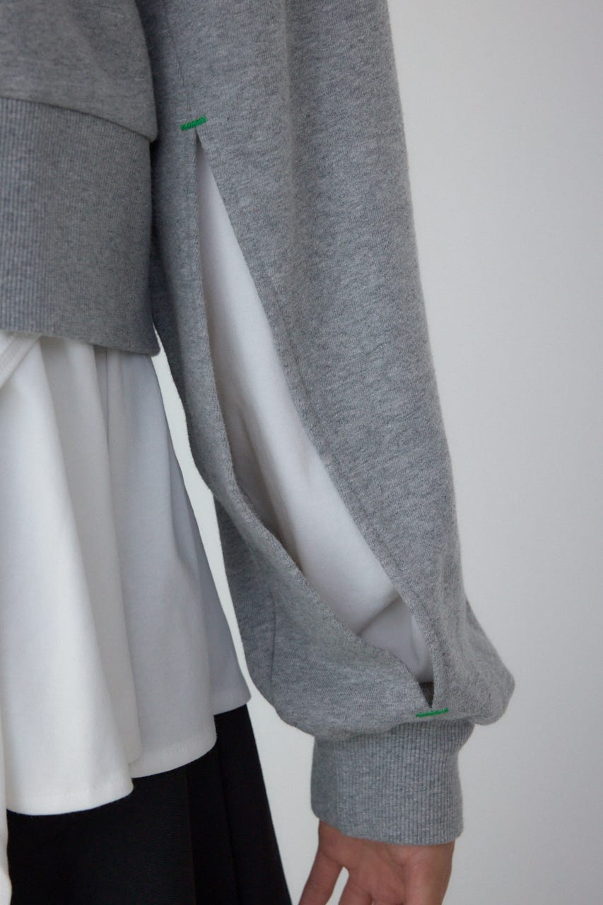 【PLUS】レイヤードクロップドプルオーバー T.GRY FREE