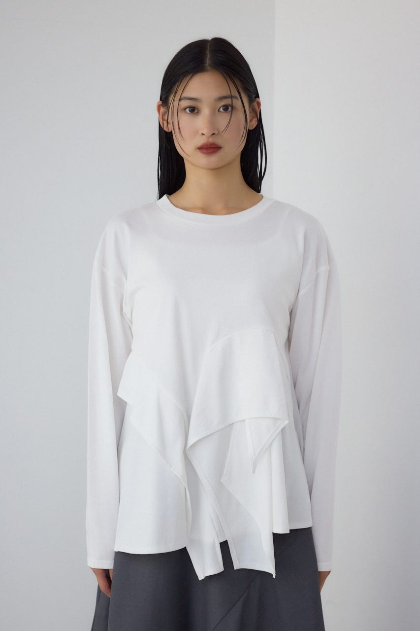 【PLUS】レイヤードクロップドプルオーバー T.GRY FREE