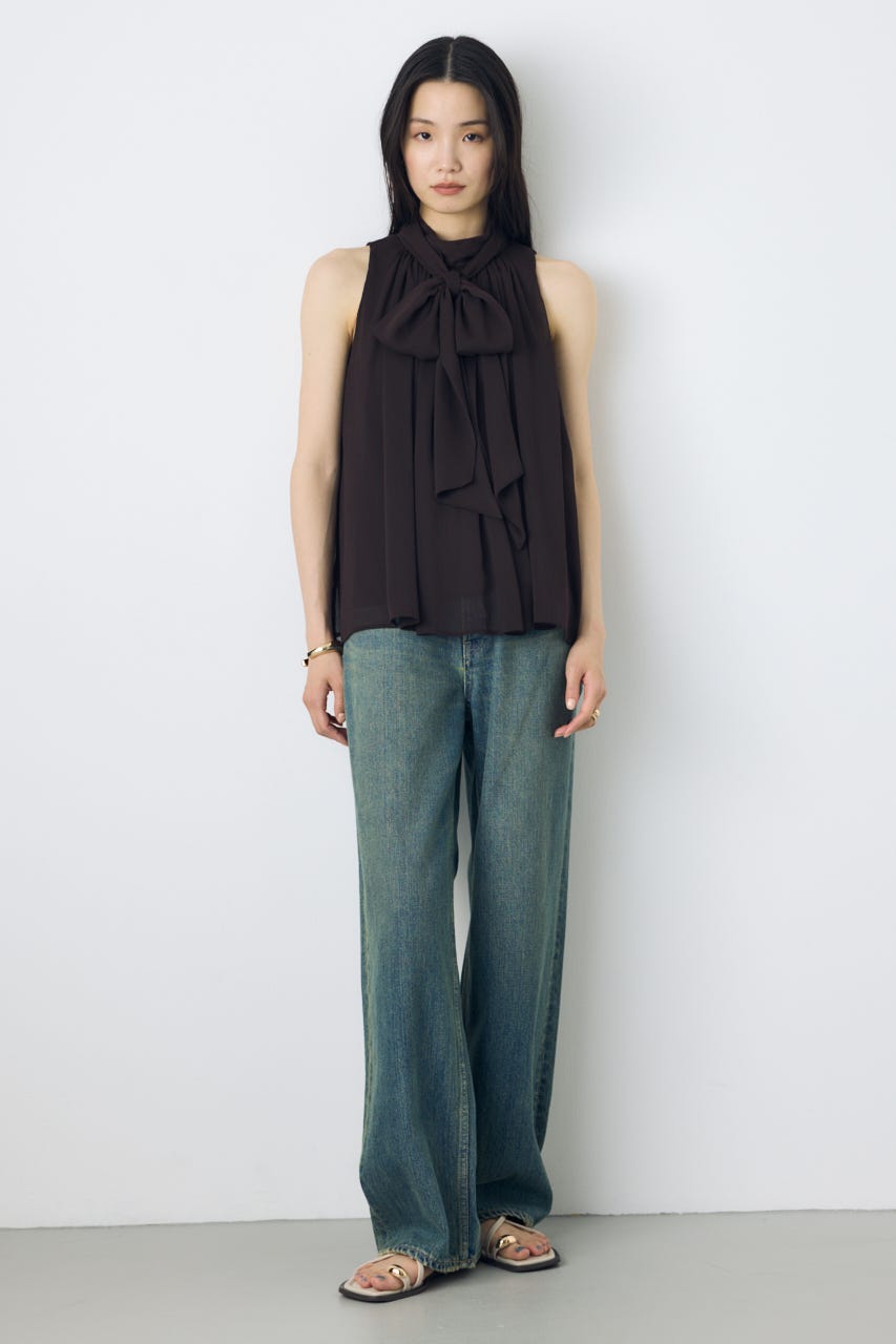 AZUL DENIM ハイウエストワイドデニム BLU XS