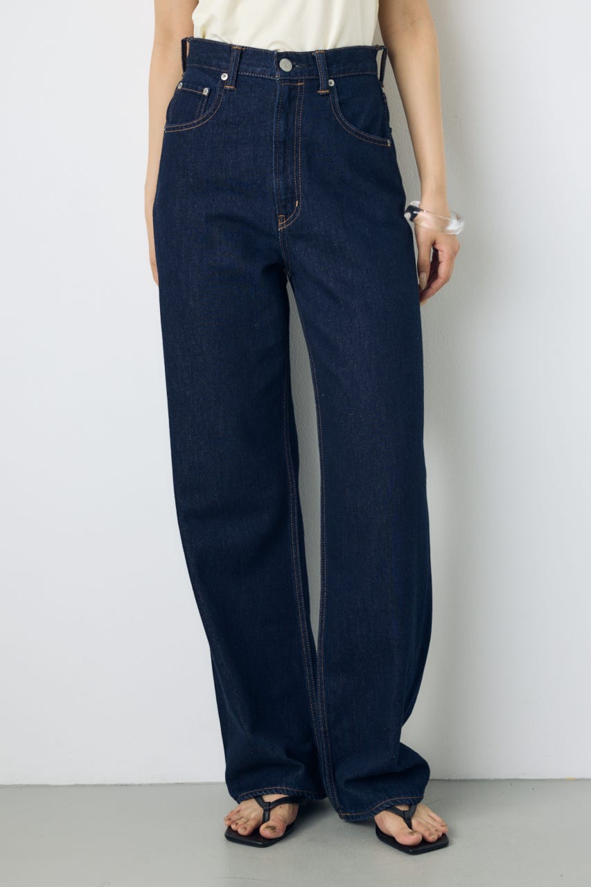 AZUL DENIM ハイウエストワイドデニム One Wash S