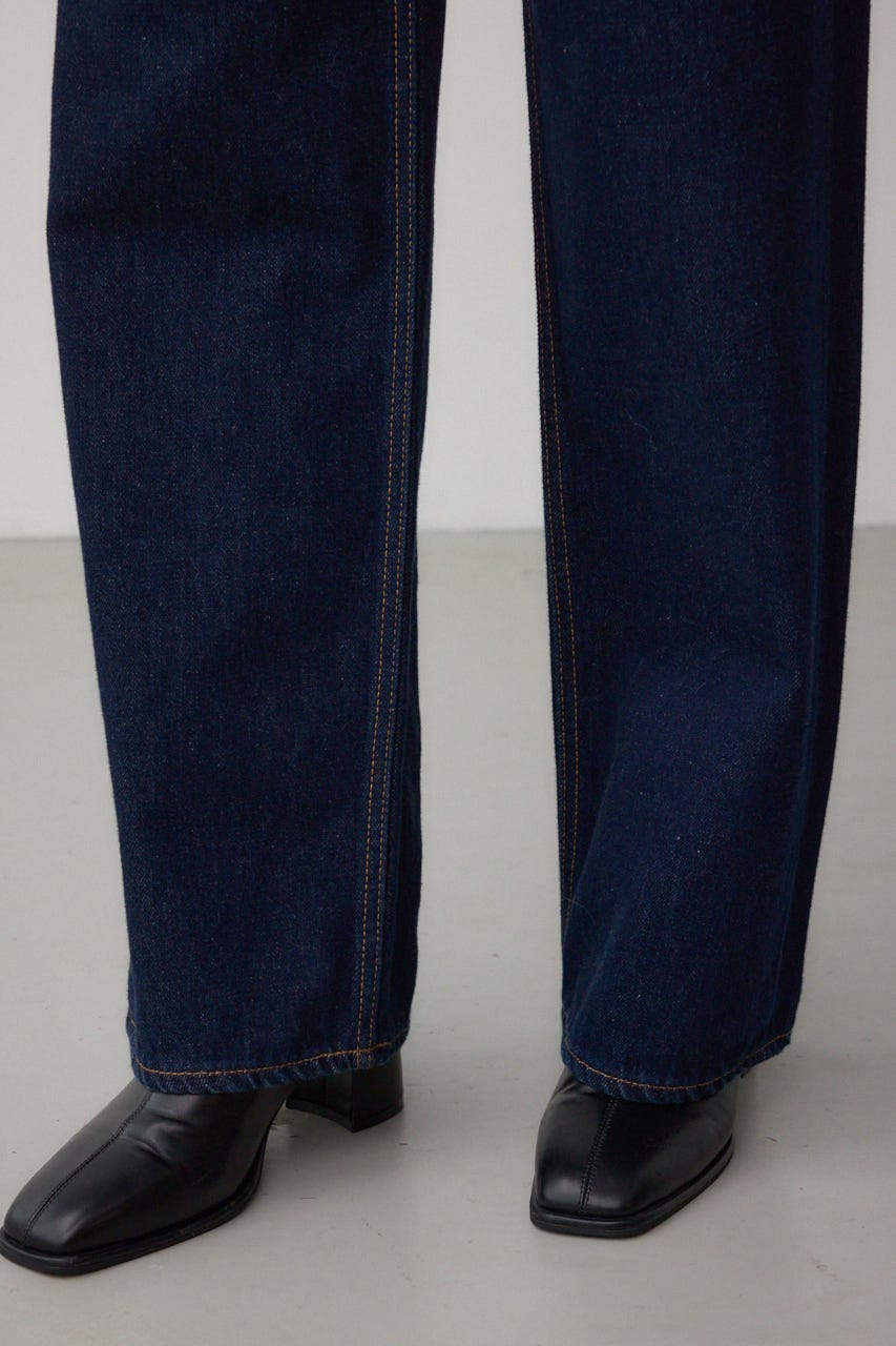 AZUL DENIM ハイウエストワイドデニム One Wash S
