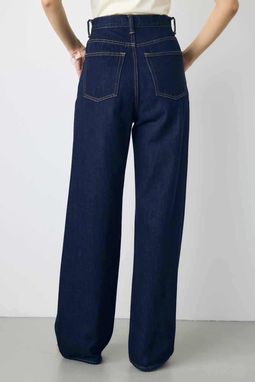 AZUL DENIM ハイウエストワイドデニム One Wash S
