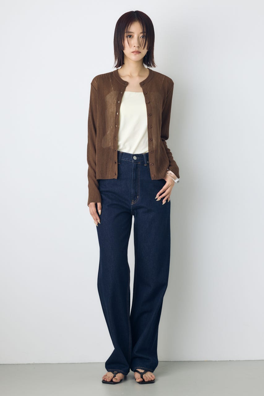 AZUL DENIM ハイウエストワイドデニム One Wash S