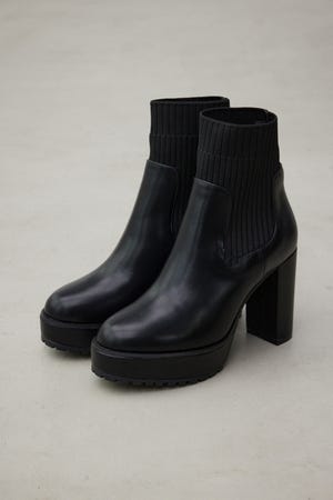 【WEB限定再入荷】ソックスヒールブーツ