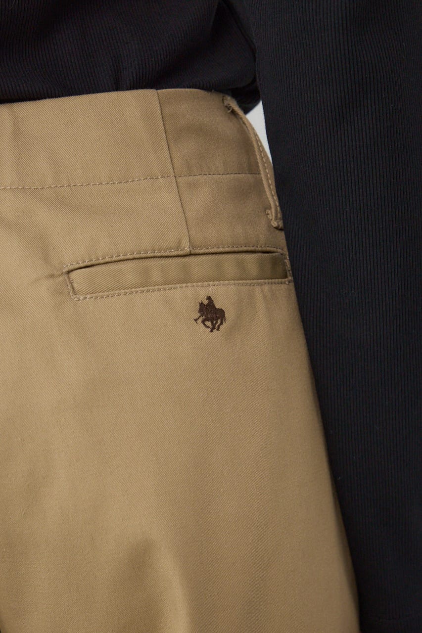 【POLO BCS×AZUL】タックチノワイドパンツ BEG M