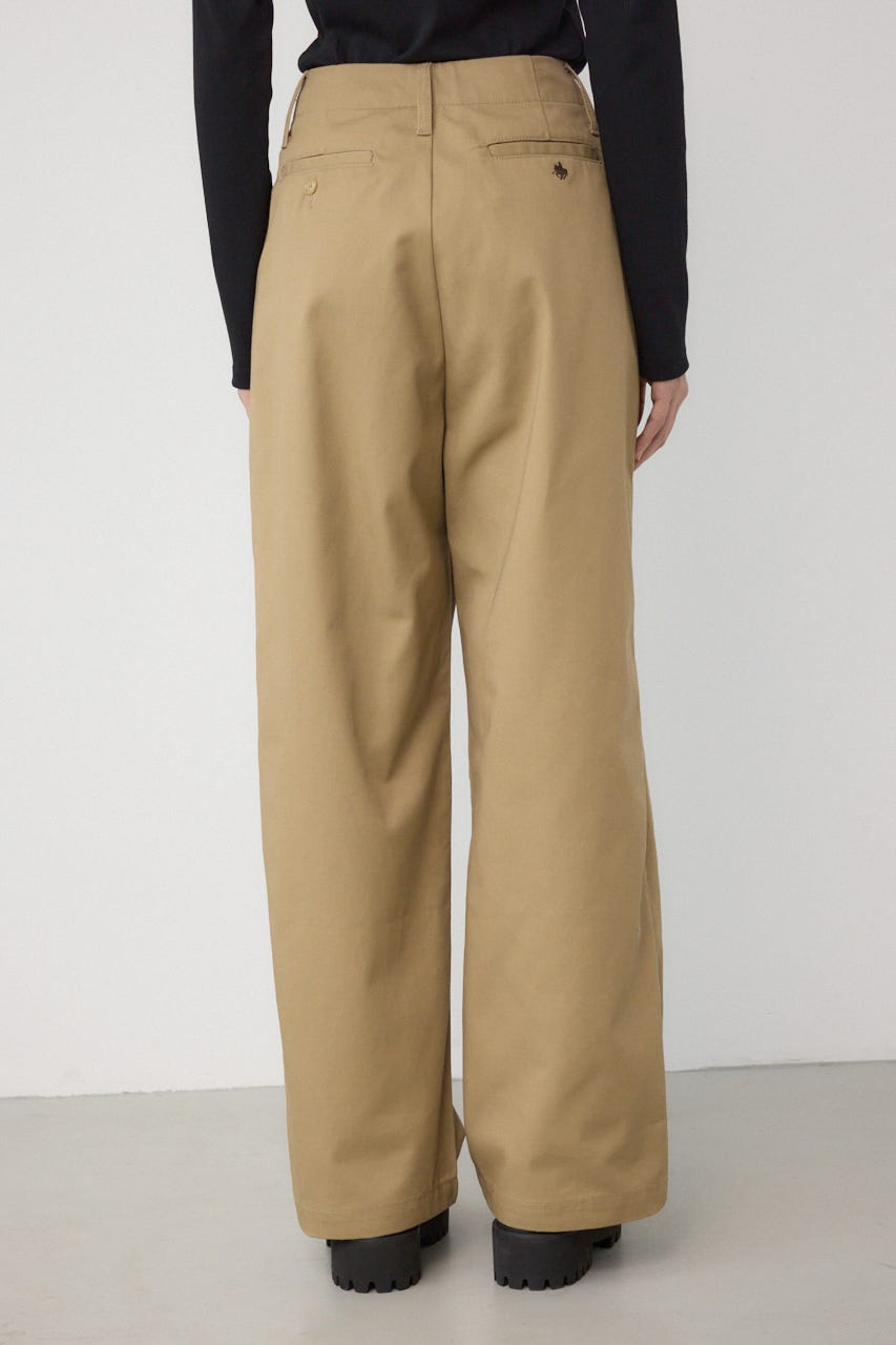 【POLO BCS×AZUL】タックチノワイドパンツ BEG M