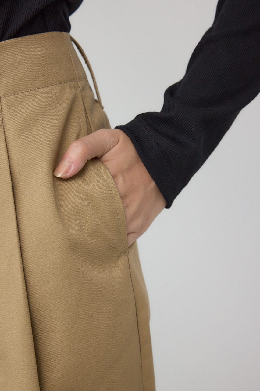 【POLO BCS×AZUL】タックチノワイドパンツ BEG M