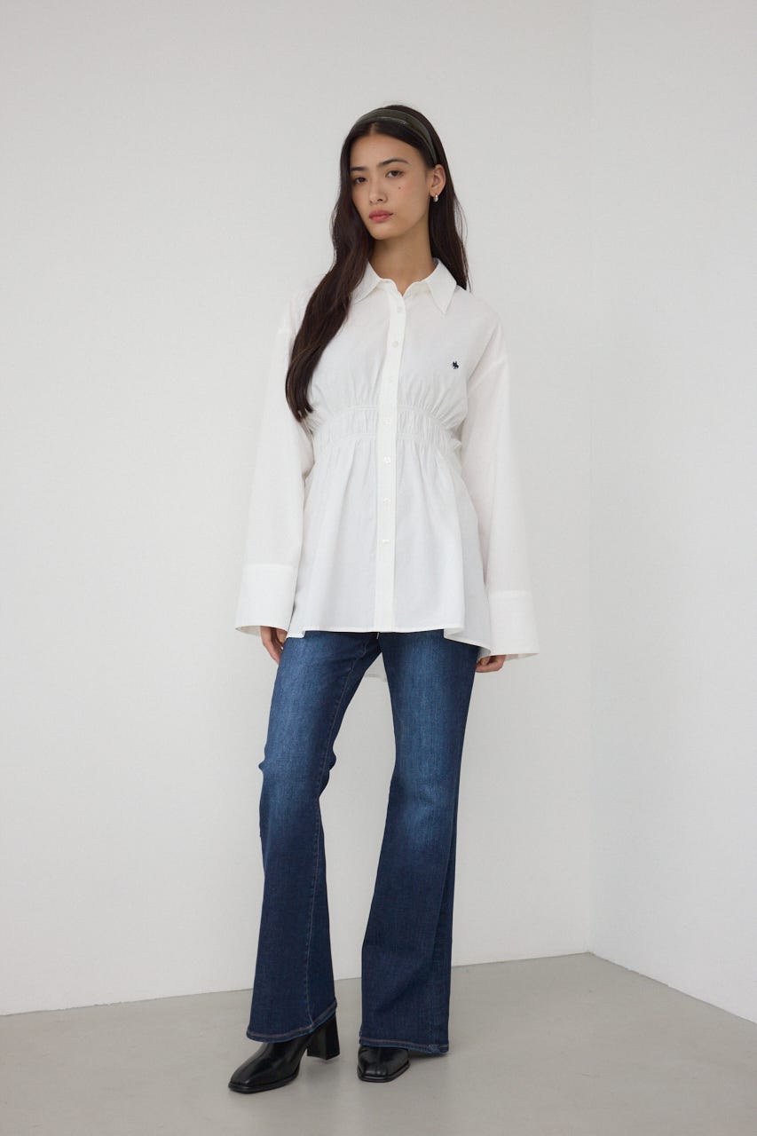 【POLO BCS×AZUL】ウエストシャーリングシャツ O/WHT FREE