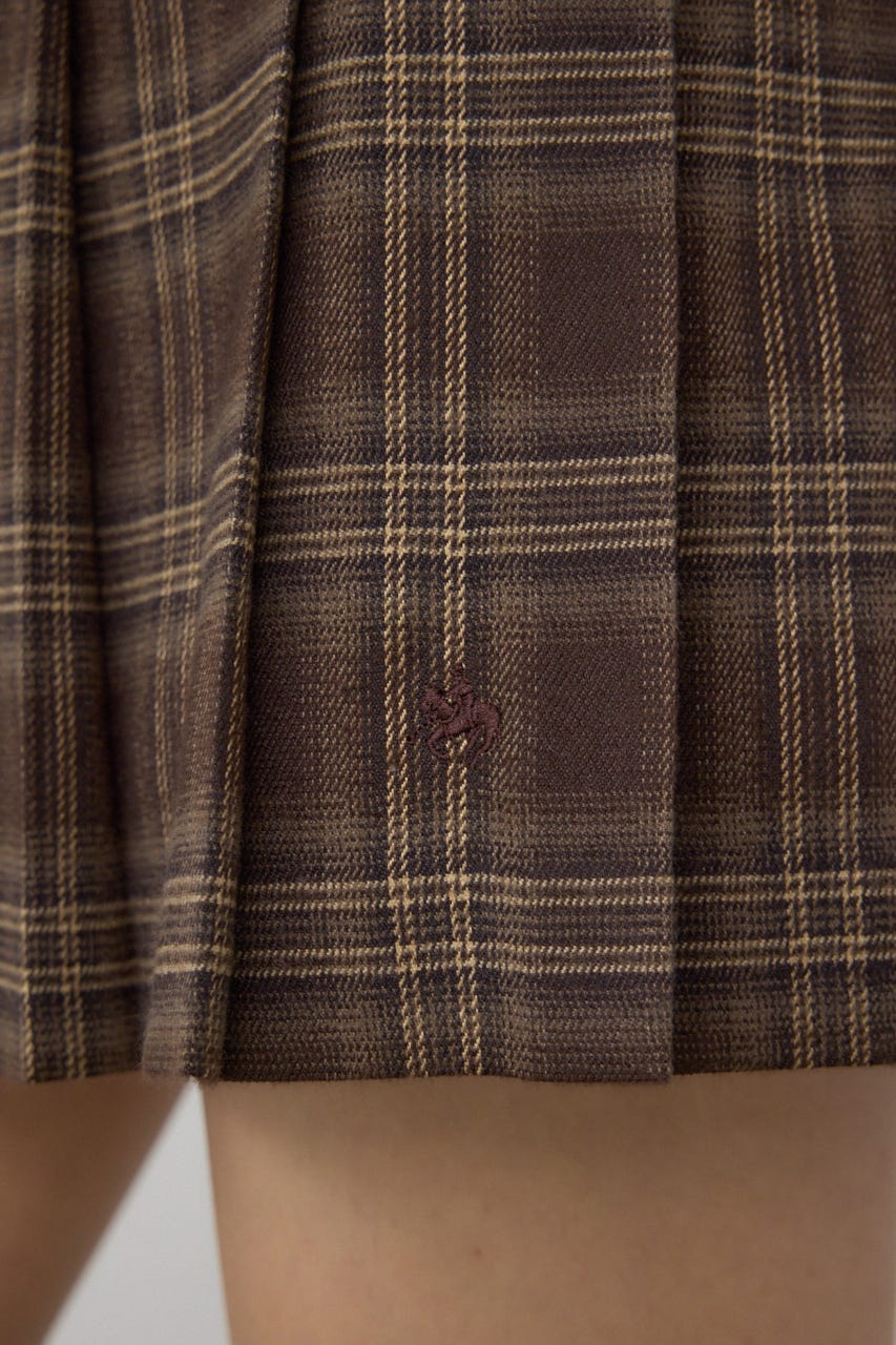 【POLO BCS×AZUL】チェックミニスカートパンツ 柄BRN FREE