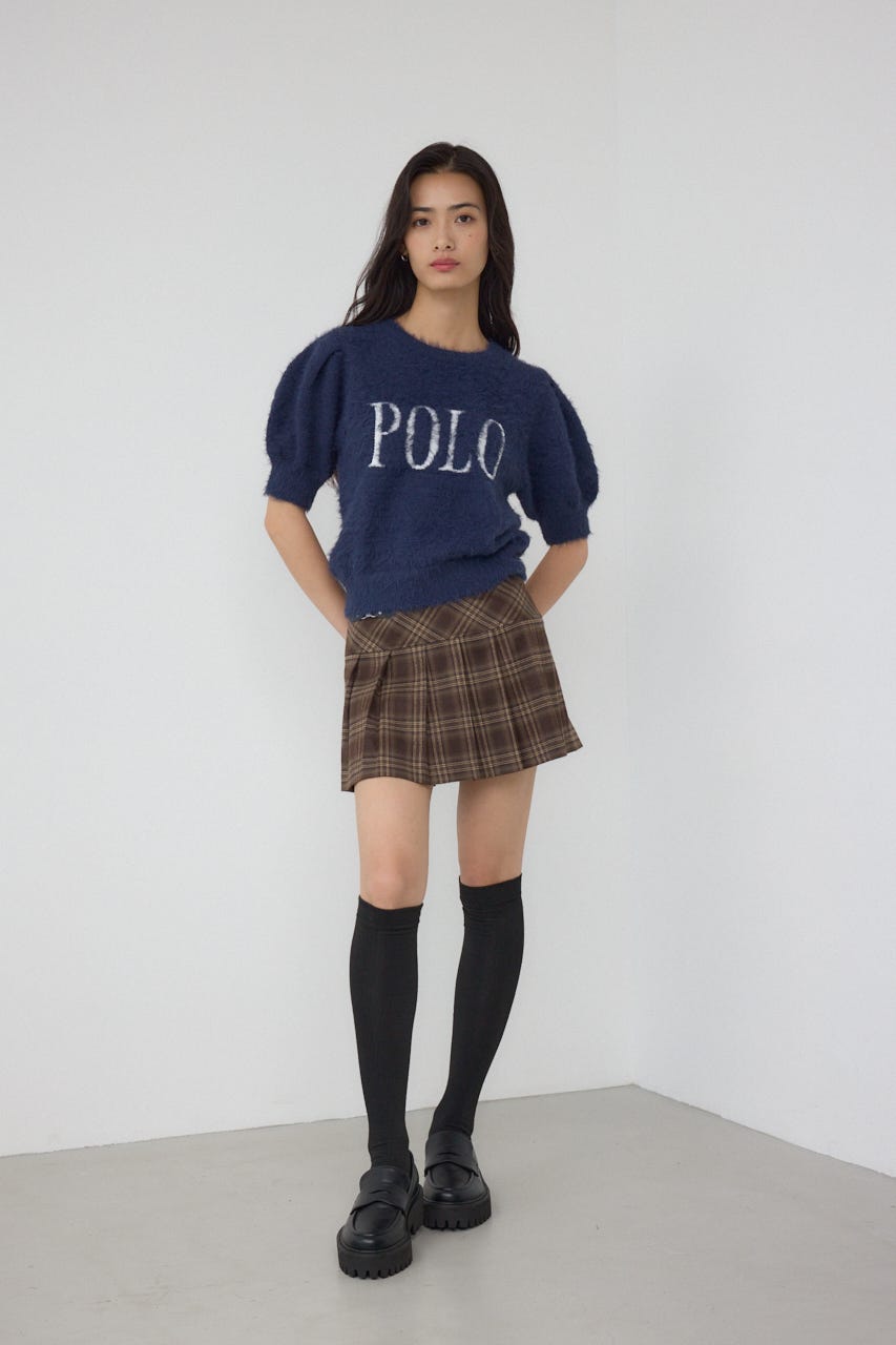 【POLO BCS×AZUL】チェックミニスカートパンツ 柄BRN FREE