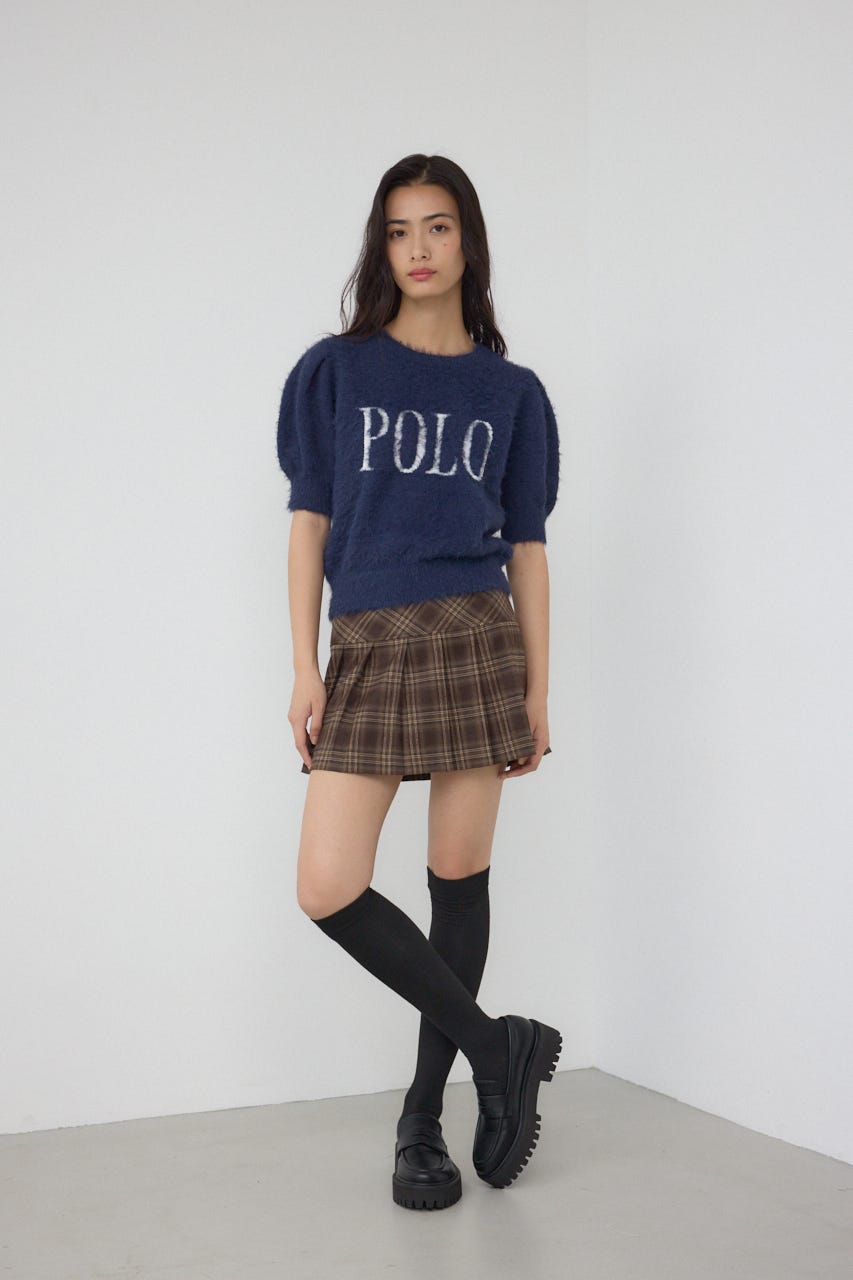 【POLO BCS×AZUL】チェックミニスカートパンツ 柄BRN FREE