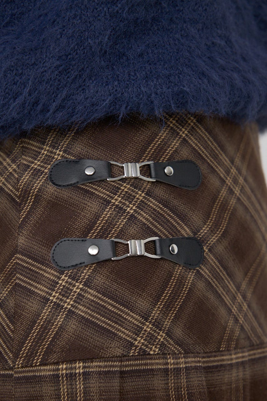 【POLO BCS×AZUL】チェックミニスカートパンツ 柄BRN FREE