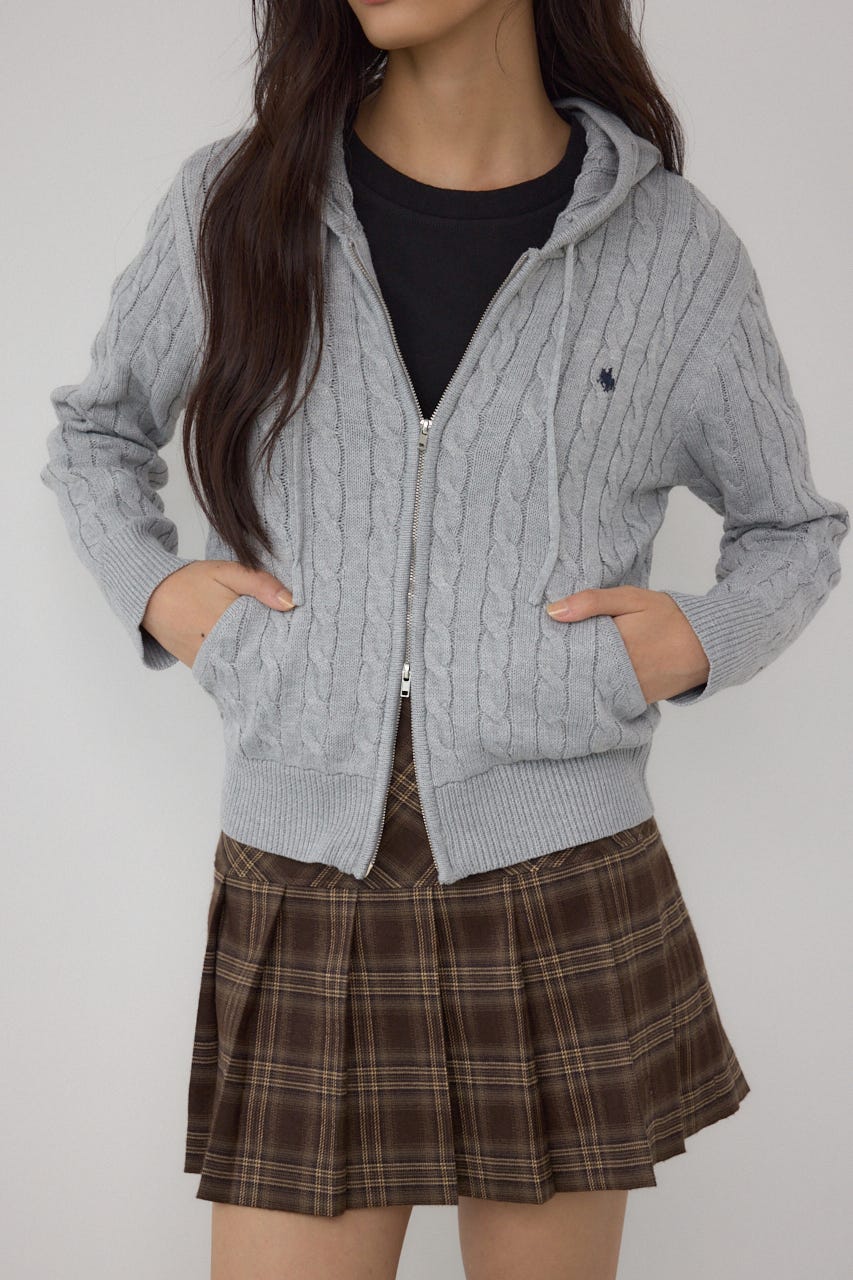 【POLO BCS×AZUL】WZIPニットパーカー GRY FREE