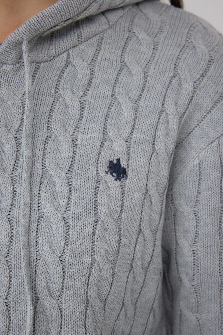 【POLO BCS×AZUL】WZIPニットパーカー GRY FREE